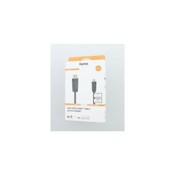 HAMA HDMI-kabel - typ A hane till typ D hane (micro) - Ethernet - 1,5m