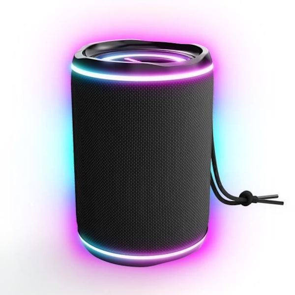 Enceinte lumineuse Bluetooth Energy Sistem Urban Box Black Supernova (16 W, LED-lampor, Bluetooth, USB-microSD, TWS, Audio-In) Svart