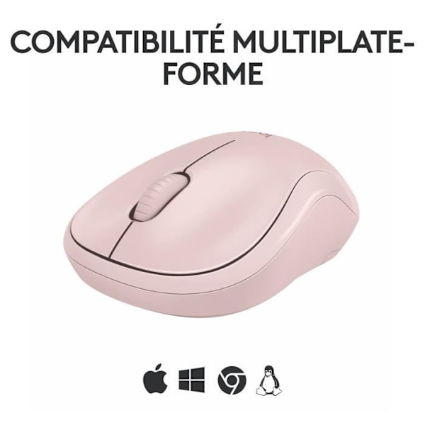 Hiiri - Langaton - Logitech - M240 VAIKENEVA - Vaaleanpunainen Lyserød