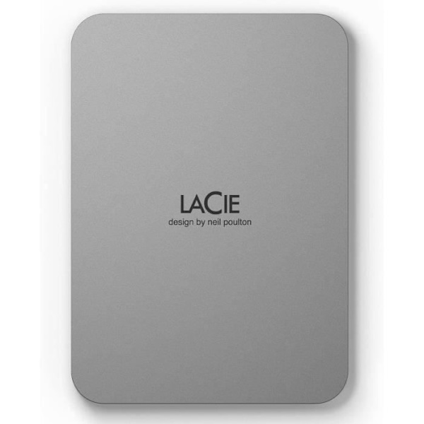 Ekstern bærbar harddisk - LACIE - Mobile Drive v2 - USB 3.1-C - 4TB - Grå (STLP4000400)