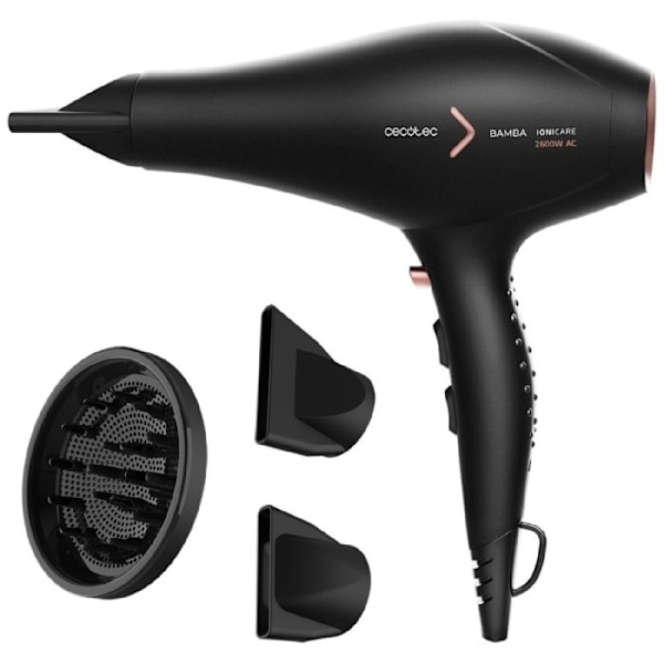 Cecotec Hårtørrer AC IoniCare 5350 PowerShine Fire Sort, Lyserød