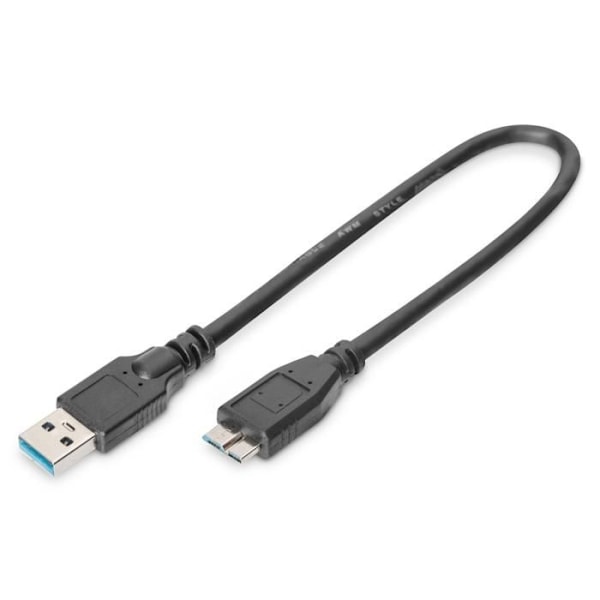USB-kabel - Digitus - AK-300117-003-S - 0,25 m - USB 3.2 Gen 1 - Sort
