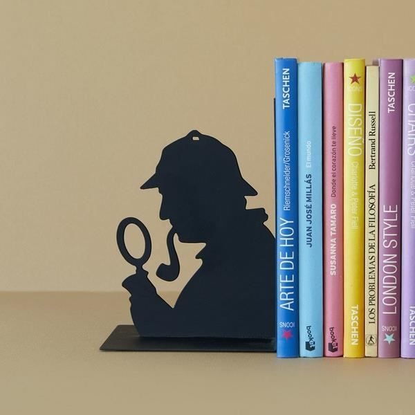 Balvi bogstøtte Sherlock 17 x 10 x 12 cm sort stål