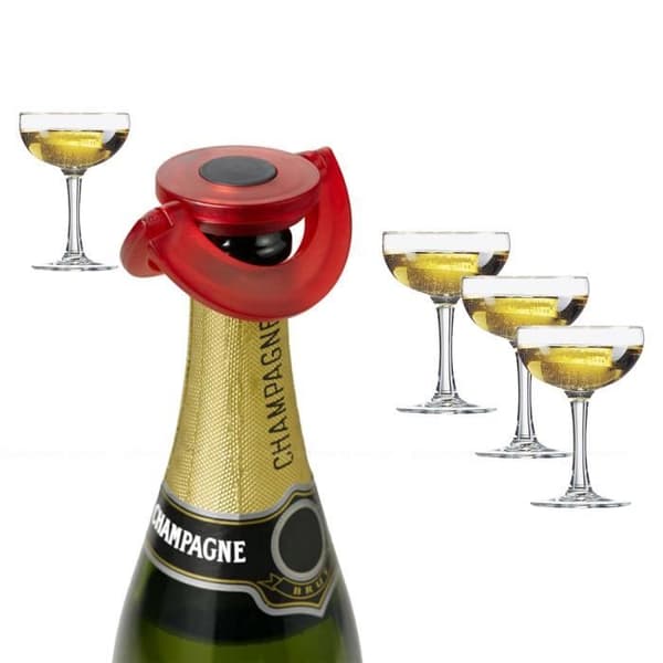 Champagnekork - AdHoc - Gusto - Ultra platt - Hermetisk - Svart silikon