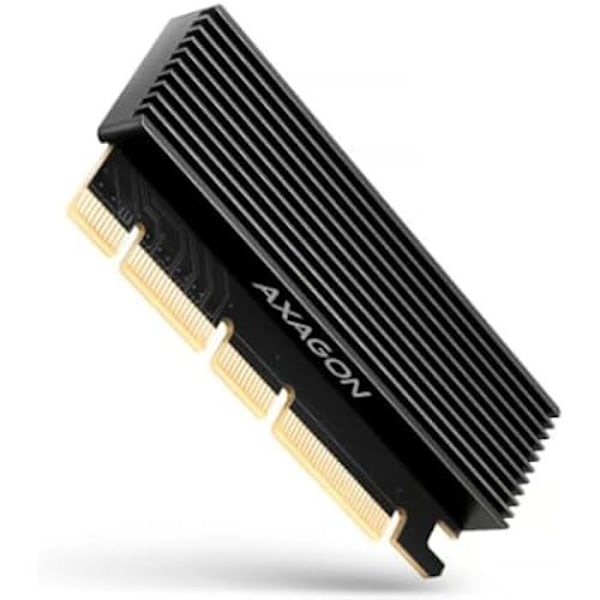 PCI-E Kortti - AXAGON - PCEM2-XS - M.2 SSD NVMe 1 To - Alhainen Profiili - PCI Express 3.0 x4 musta