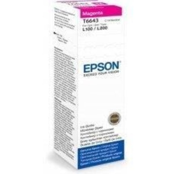 EPSON T6643 blækpatron - Magenta - Til Epson L printere - 70 ml