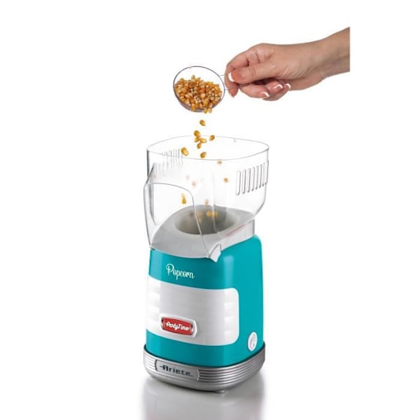Popcornmaskin - Ariete - Party Time - Varmluftsmatlagning - Blå Blå