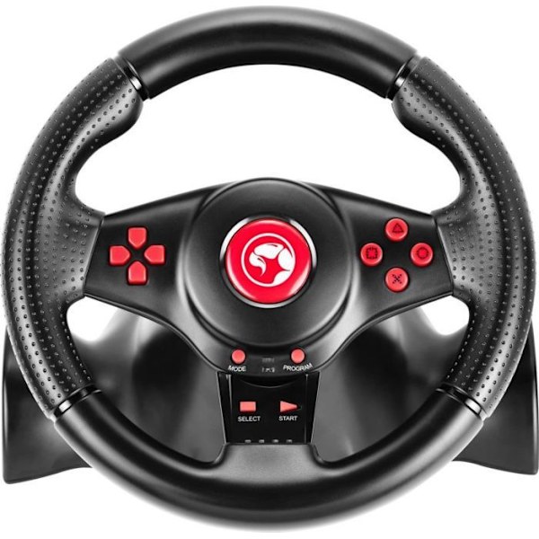 Volant spil video Marvo - GT903 - Volant GT-903, volant med pedaler og gearstang, 16 knapper, USB, sort