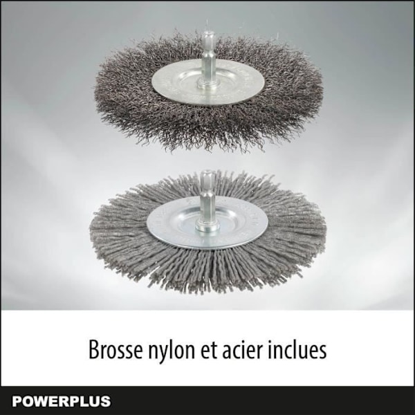 Powerplus Teleskopisk Elektrisk Ukrudtsfjerner POWXG6650 - Ukrudtsudtrækker, 400 W, med Nylon- og Stålbørste Gul