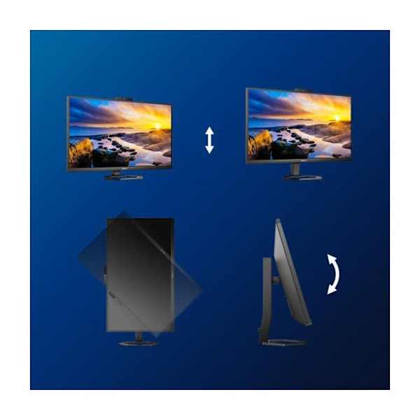 Näyttö - Philips - 27E1N5600HE - QHD 27 - 5 megapikselin verkkokamera - USB-C - 5 W kaiuttimet