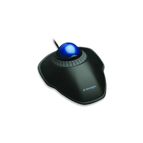 Kensington, Orbit kablet trackball, kan tilpasses med TrackballWorks™, USB-forbindelse, PC- og Mac®-kompatibel, Sort Sort