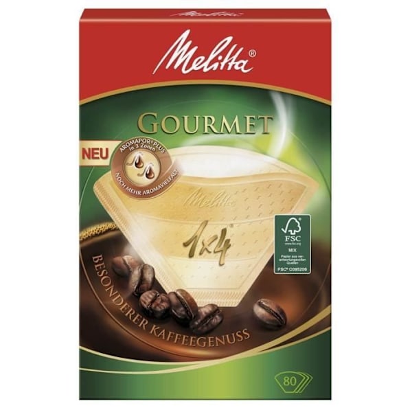 Melitta GOURMET filtre 1 x 4 brune - 6659462