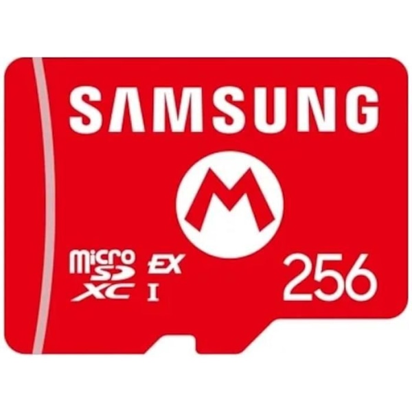 Samsung Micro SD Express 256Go-minneskort för Nintendo Switch 2 Röd