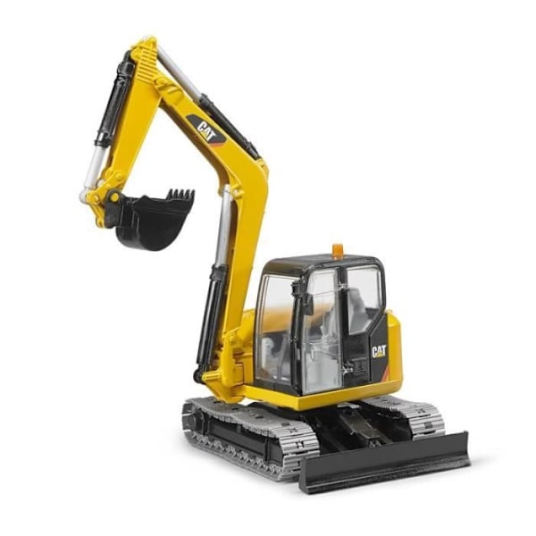 Mini Caterpillar -kaivukone - Bruder - 1:16 - Telat - keltainen ja musta Gul og sort