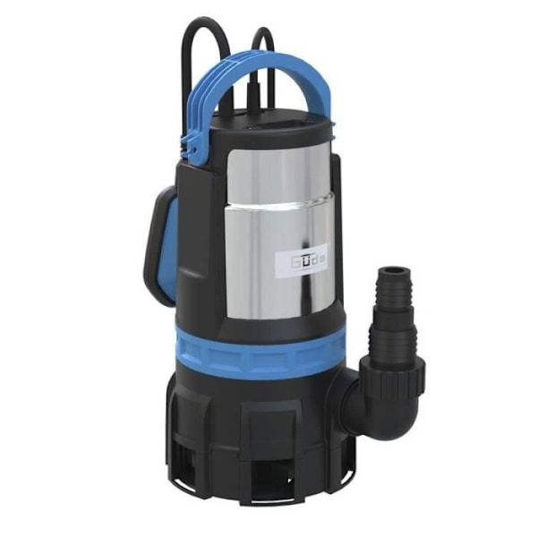 Kombineret nedsænket pumpe 2 i 1 - GUDE - GS 750.1 - 16.500 l/h - 750 watt - Afløbe blå, sølv, sort
