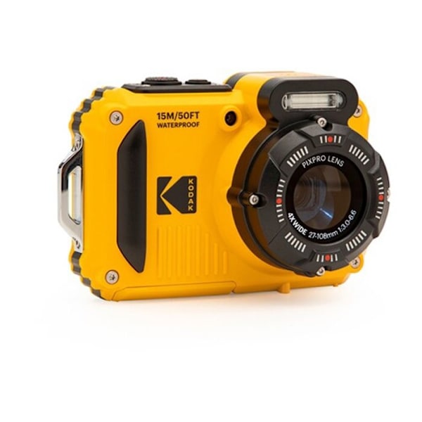 Kompakt vandtæt og stødsikkert digitalkamera KODAK Pixpro WPZ2 Gul 16MPixels Gul