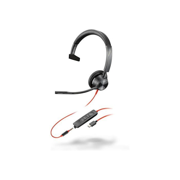 Kuulokkeet - HP - Poly Blackwire 3315 - Mono - USB-C - Sisäänrakennettu mikrofoni - Äänenvoimakkuuden säätö
