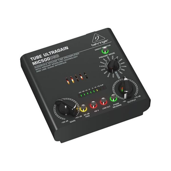 Forforstærker - Behringer - TUBE ULTRAGAIN MIC500USB - Tube - Sort - Voksen