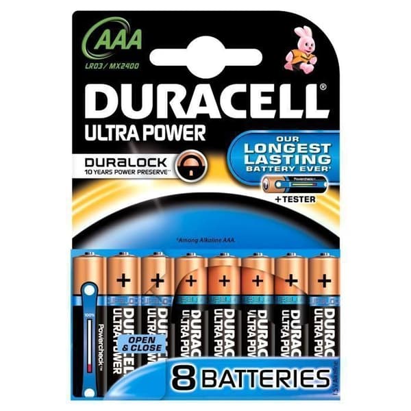 Duracell 8x LR03 AAA, Alkalisk, Cylindrisk, 1,5 V, AAA