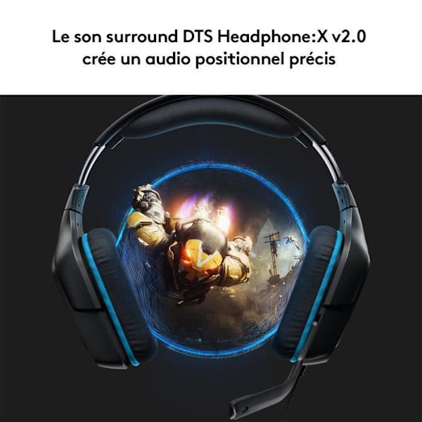Gaming headset - Kablet - Logitech G - G432 - Med mikrofon - Sort