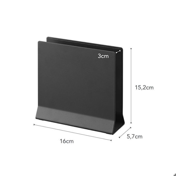 Slim opbevaringsstøtte til computer/tablet Sort