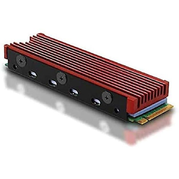 Passiv køling - AXAGON ECO - CLR-M2 - Aluminium - M.2 2280 - NVMe/SATA Sort, Rød