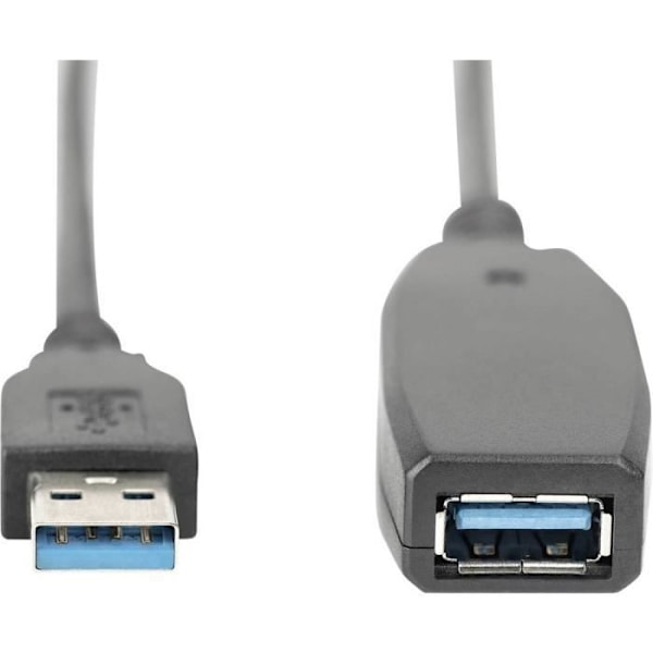 Digitus USB-kaapeli USB 3.2 Gen1 (USB 3.0) USB-A uros, USB-A naaras 20,00 m musta suojattu, kaksoissuojattu DA-73107