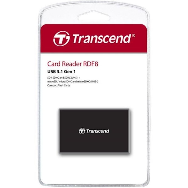 TRANSCEND RDF8K2-kortläsare - USB 3.1 Gen 1