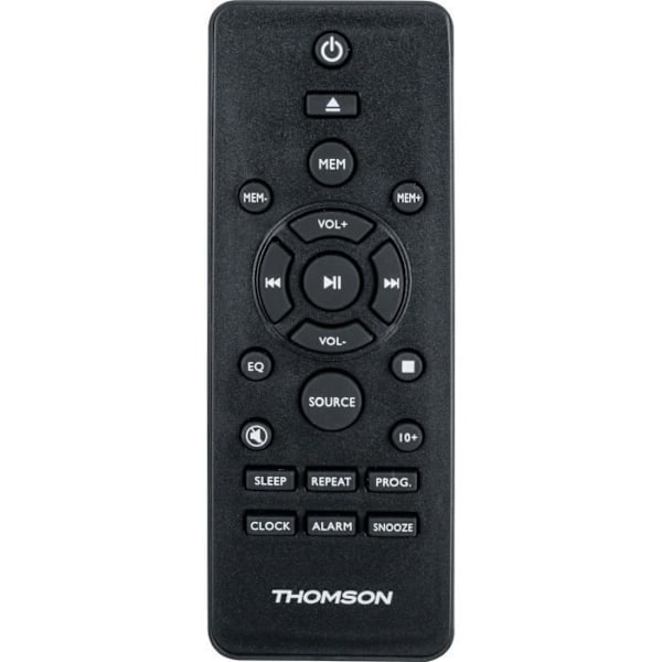 Bluetooth-mikrojärjestelmä - THOMSON - Puu/Musta - FM/CD/MP3/USB-radio, 20W RMS, FM RDS-viritin, Kuulokeliitäntä, Kaukosäädin, Virtalähde. 230V
