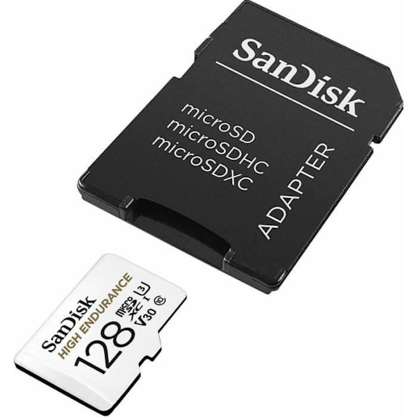 High Endurance flash-muistikortti - SANDISK - 128 Gt - Video Class V30 / UHS-I U3 / Class10