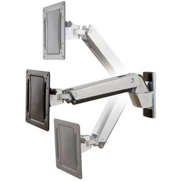 ERGOTRON Fladskærmsarm - poleret aluminium, sort - 76,2 cm til 139,7 cm - 18,14 kg Maks.