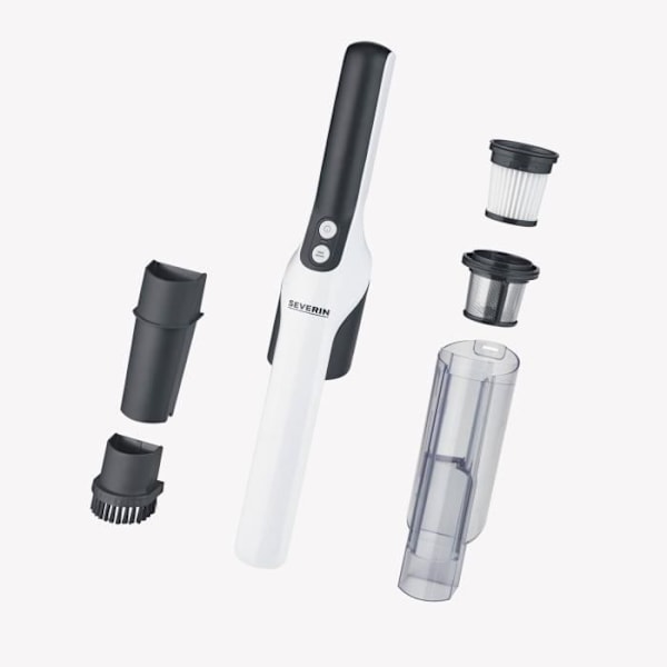 Håndstøvsuger - SEVERIN - S'Power - Genopladeligt batteri - Uden pose - 500 g hvid