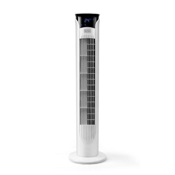 BLACK+DECKER BXEFT48E - 45W tårnventilator, oscillerende, fjernbetjening, 81cm, 3 hastigheder, 3 tilstande, Timer, Lydløs