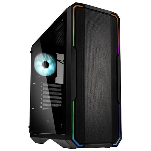 BitFenix Enso Mesh (musta) - Keskitornikotelo - RGB-taustavalon hallintajärjestelmä - karkaistu lasi sivuikkuna ( musta