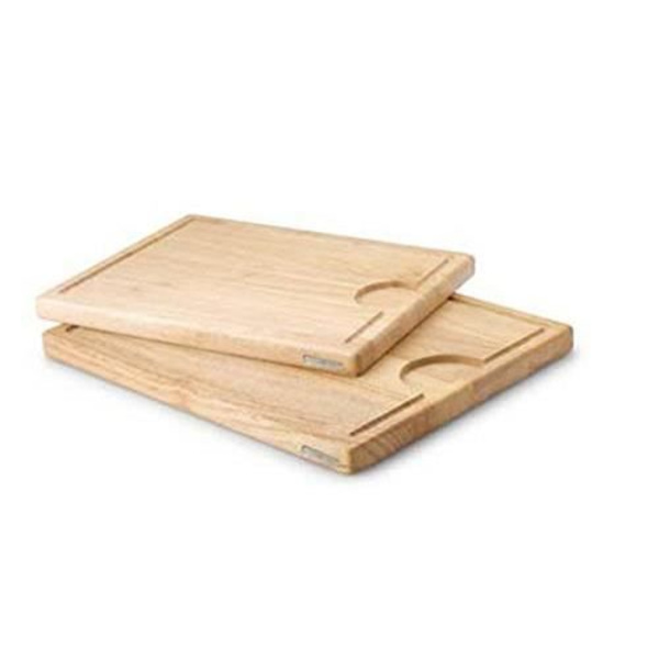 Skærebræt - Continenta - Træ med gummifure - Dimensioner 42 cm - Farve sort