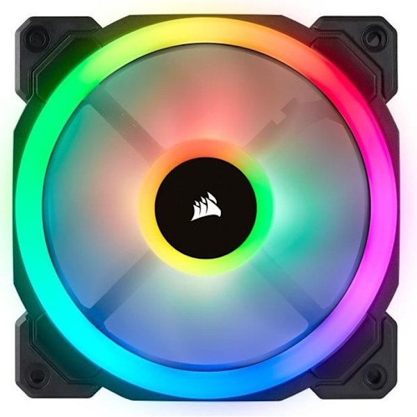 CORSAIR Corsair LL-serien, LL120 RGB, 120 mm dubbel ljusslinga RGB LED PWM-fläkt, enkelpack (CO-9050071-WW)