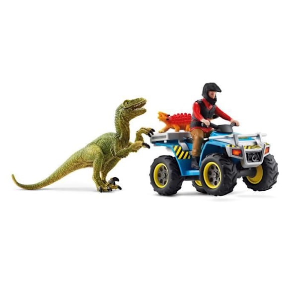 Pakene mönkijällä velociraptorilta - 5-osainen esihistoriallinen lelusarja 4-vuotiaille ja sitä vanhemmille pojille ja tytöille - Flerfärgad