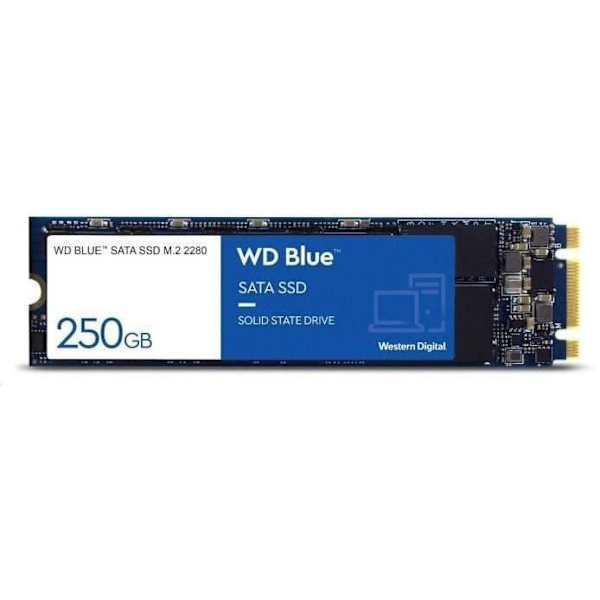 WESTERN DIGITAL SA510 harddisk - SATA SSD - 500GB intern - M2 format - Blå