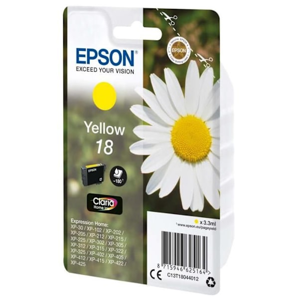 EPSON Cartridge 18 - Keltainen - 3,3 ml - 180 sivua
