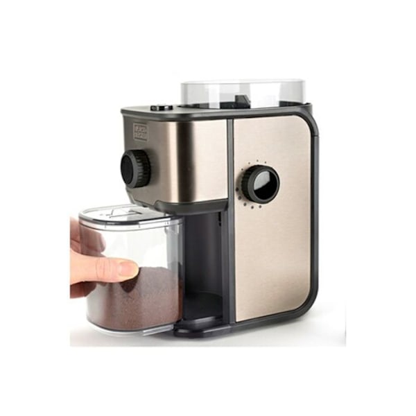 Elektrisk kaffekværn - Black+Decker - BXCG151E - 150 W - 12 kopper - Rustfrit stål stål, sort