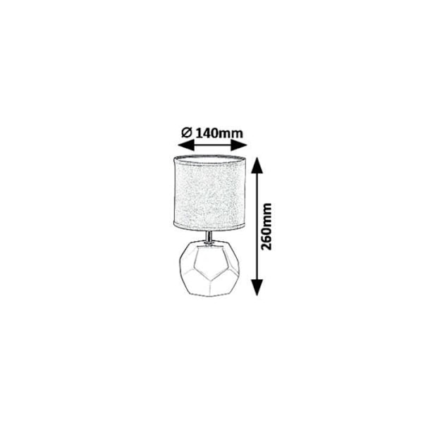 Galen moderne bordlampe, Rabalux, E14 1X MAX 40W, grå