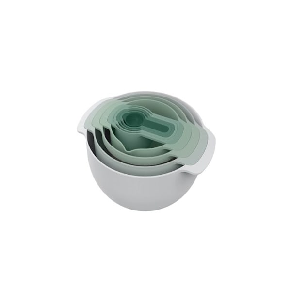 Sæt af blandeskåle - Joseph Joseph - Nest™ 9 Plus - 9 dele - Grøn - Moderne design Grön
