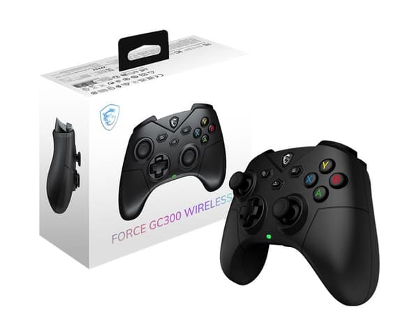 Spelkontroll - PC - FORCE GC300 - Trådlös - Svart - MSI Röd