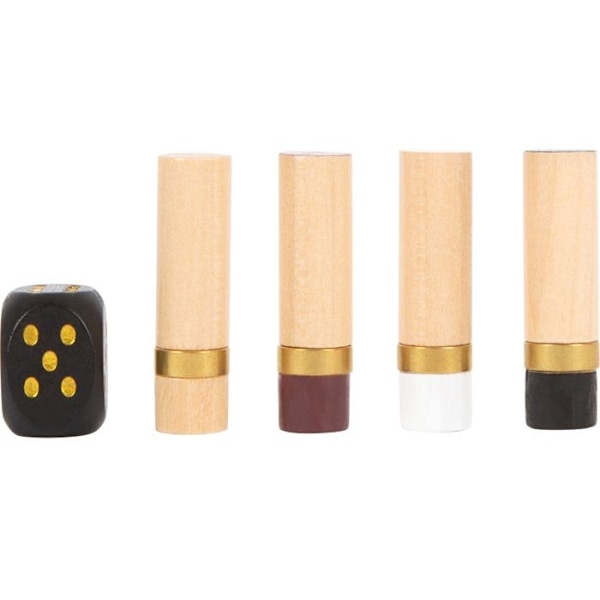 Lille fodselskab - Ludo og stigespil Gold Edition - LEGLER Beige