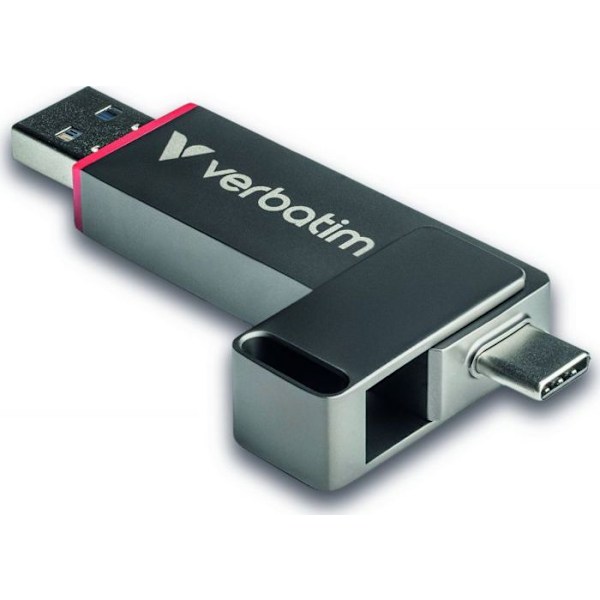 Ekstern harddisk Verbatim - 32043 - Dual QuickStick 1TB USB-A/C 3.2 Gen1 () Grå