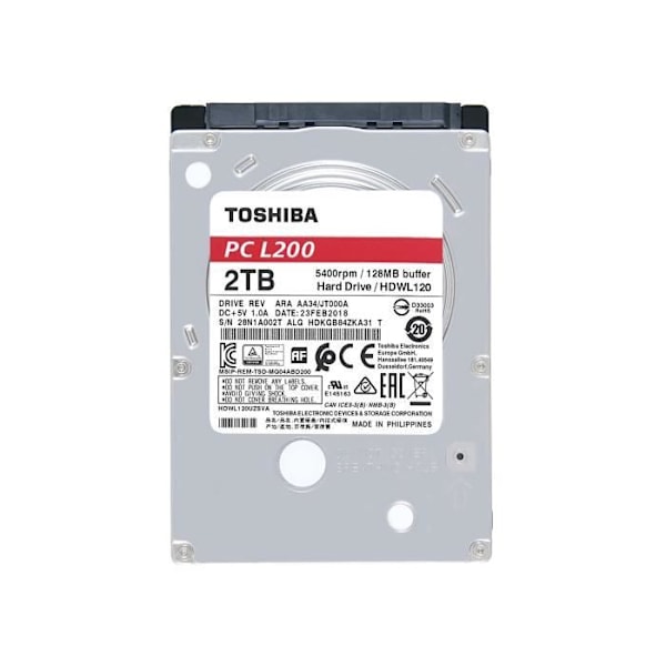 2,5" 2TB SATA intern harddisk - Toshiba HDWL120UZSVA