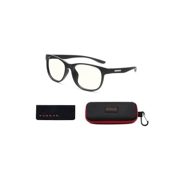 Blålysbriller - GUNNAR - Rush - 12-18 år - Farve ONYX - Antifingerprint linser ONYX