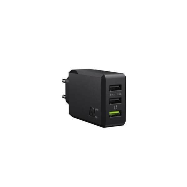 Laddare - GC - ChargeSource 3 - 3xUSB - 30W - Snabb laddning Ultra Charge Svart
