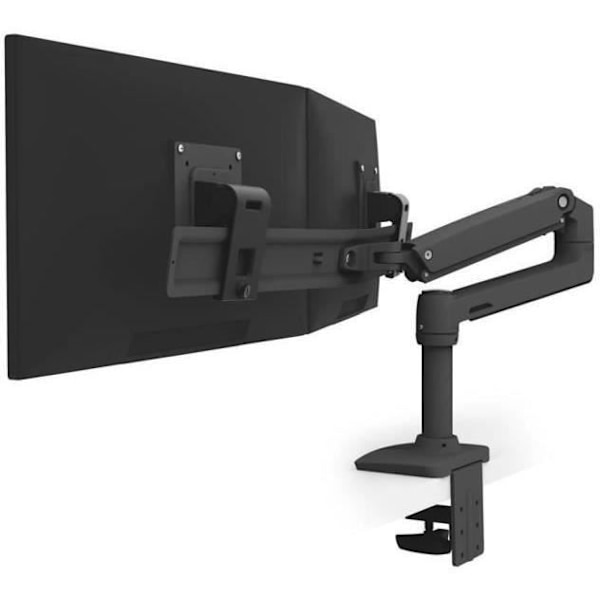 Näytön tuki - ERGOTRON - LX Desk Dual Direct Arm - 2 LCD-näyttöä - Mattamusta - Max koko: 25 tuumaa musta
