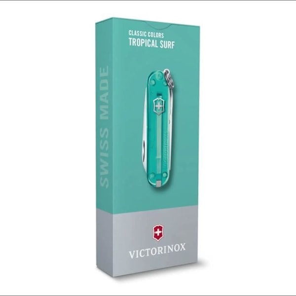 Schweizer Kniv - VICTORINOX - Classic SD Tropical Surf - 58 mm - 7 funktioner - Rustfrit stål Tropisk Surf